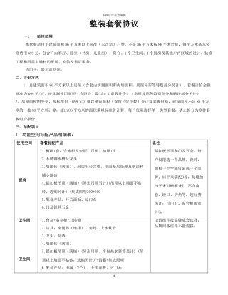 2024年装修整装套餐协议