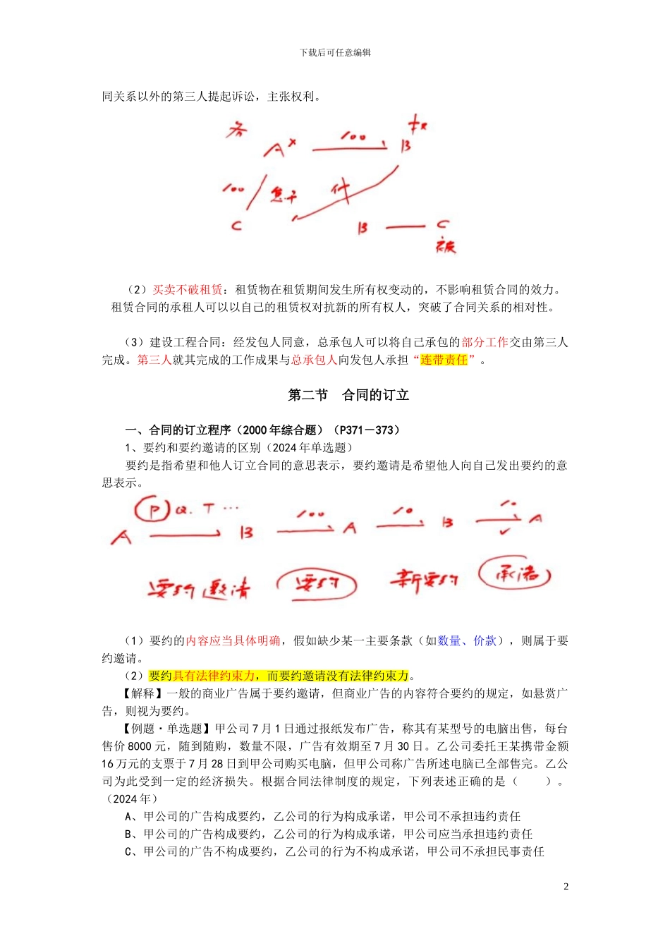 2024经济法第九章-合同法-总则_第2页