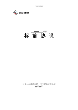 4标前协议-某某项目