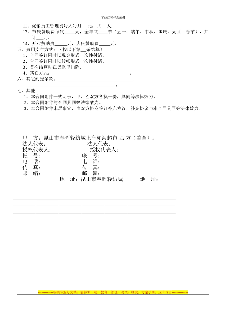 XX超市合同附件_第2页