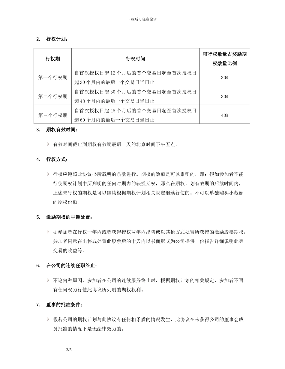 《世纪金谷期权协议书》_第3页