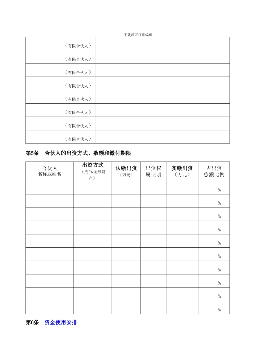 《众筹合伙协议》合同_第3页