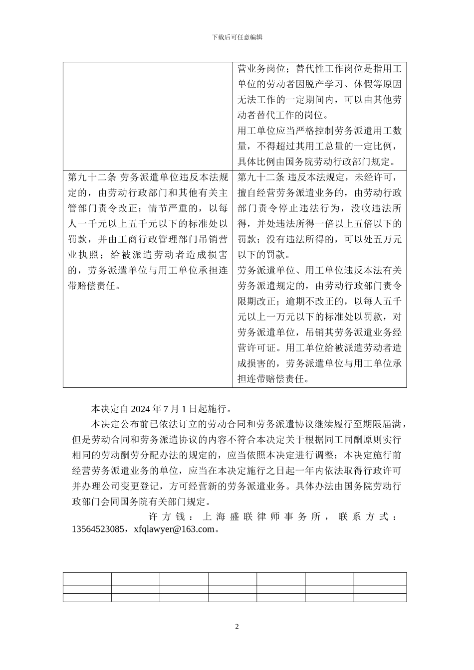 《劳动合同法》修改前后对比_第2页