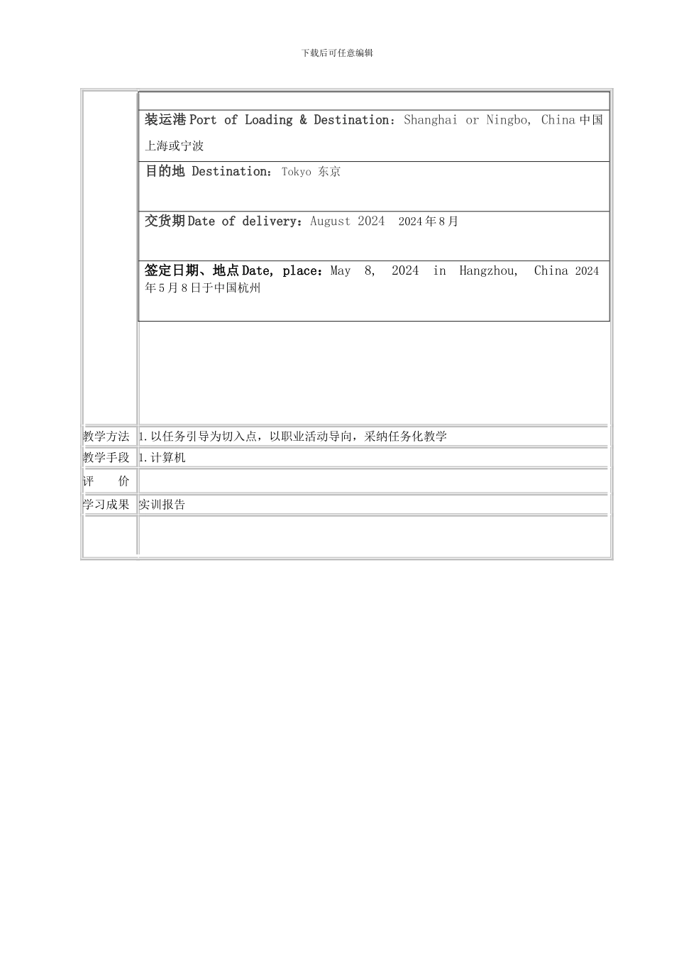 《国际贸易实务》课程进出口贸易中英文合同_第3页