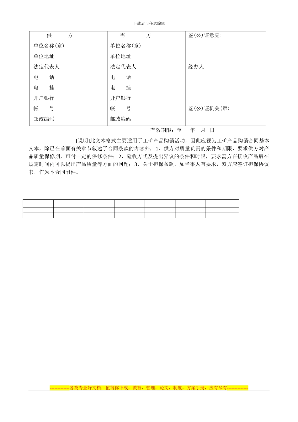 《工矿产品购销合同》_第2页