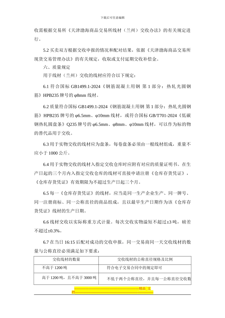 《渤海商品交易所线材现货电子交易合同(示范)(征求意见稿)》_第2页