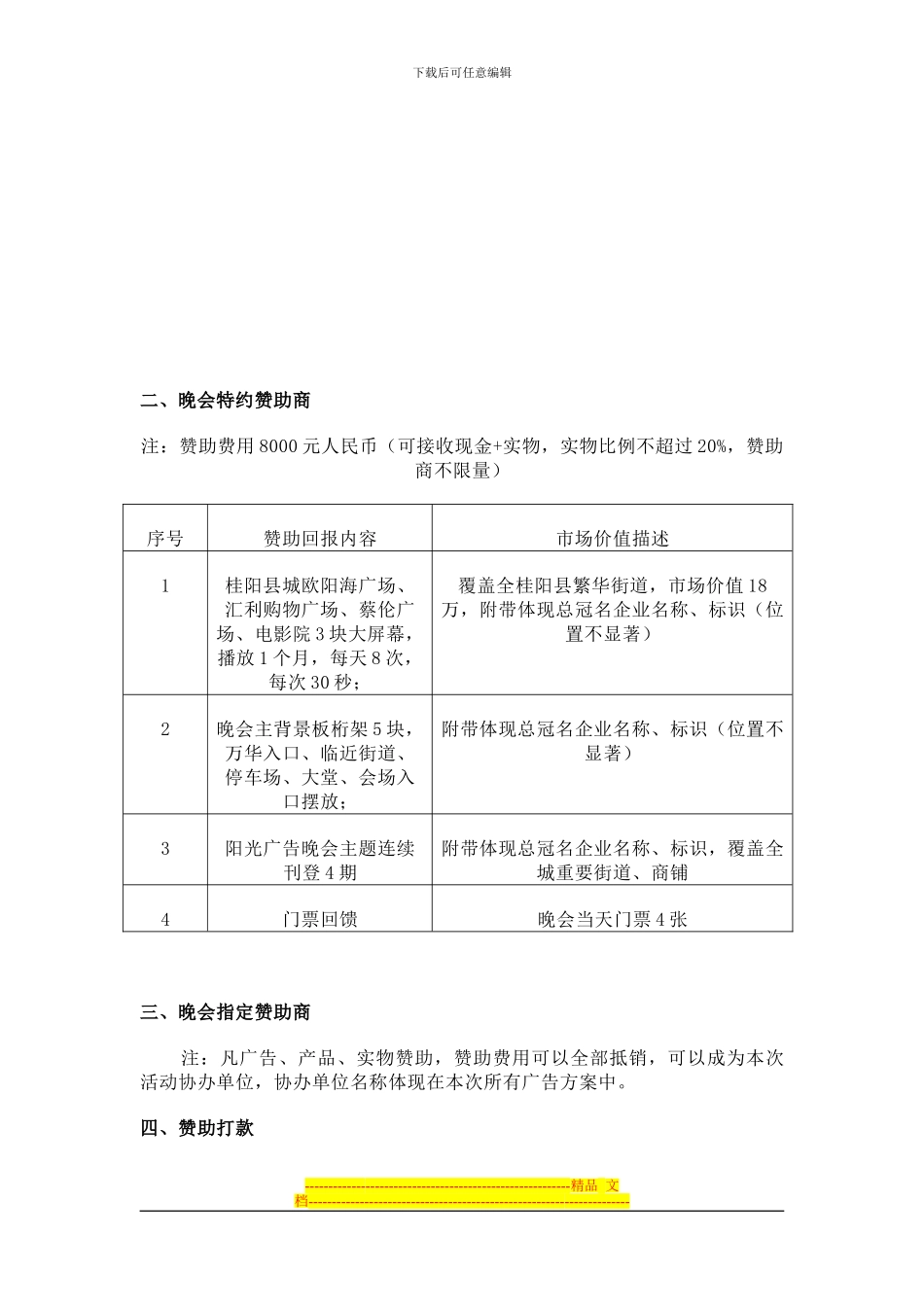 万华国际酒店2024年中秋节晚会赞助协议_第3页