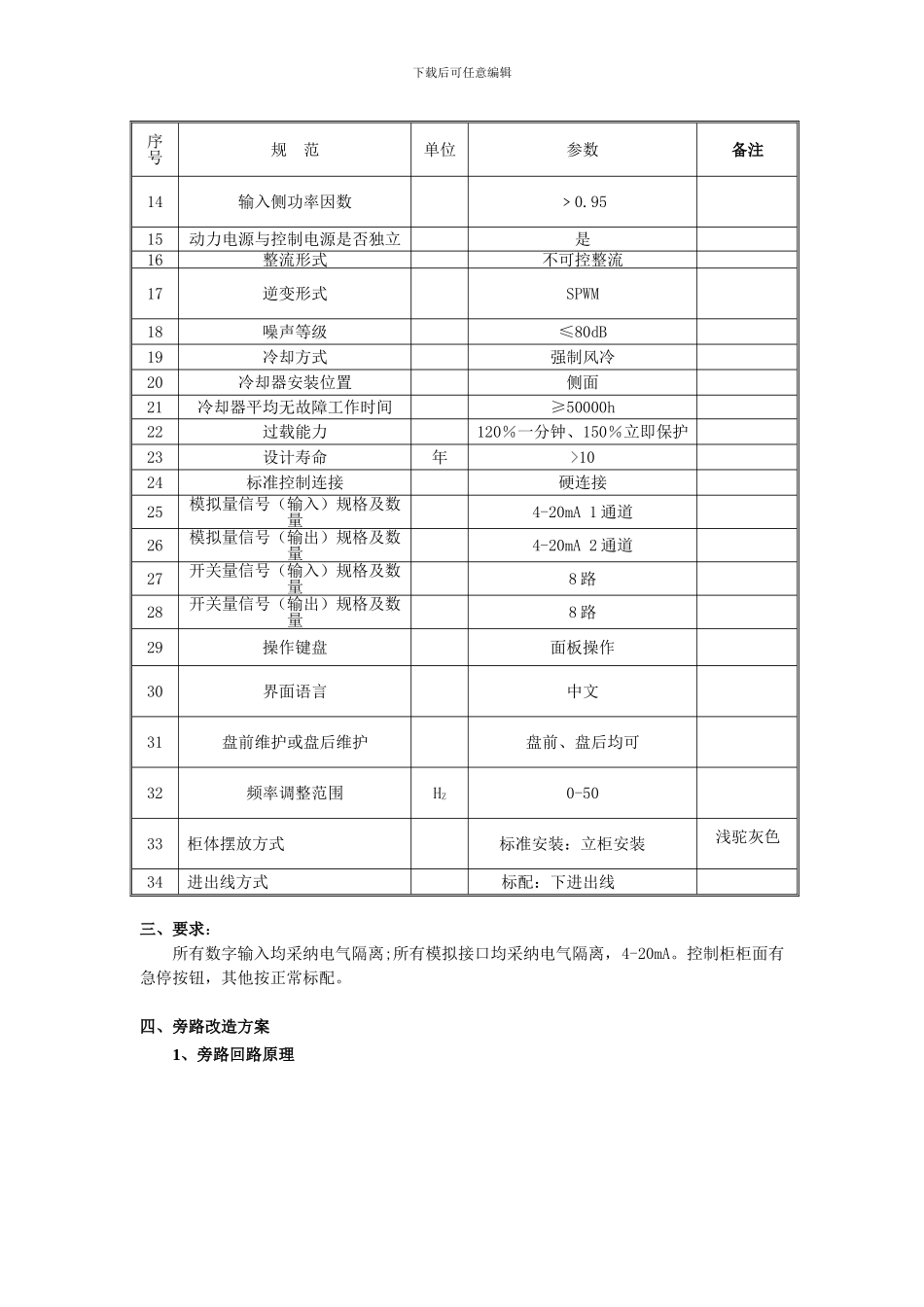 三元煤业中压变频器技术协议_第3页