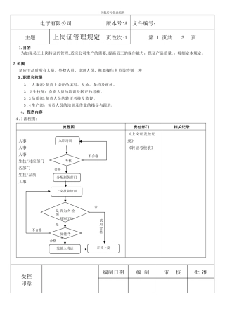 上岗证管理规定