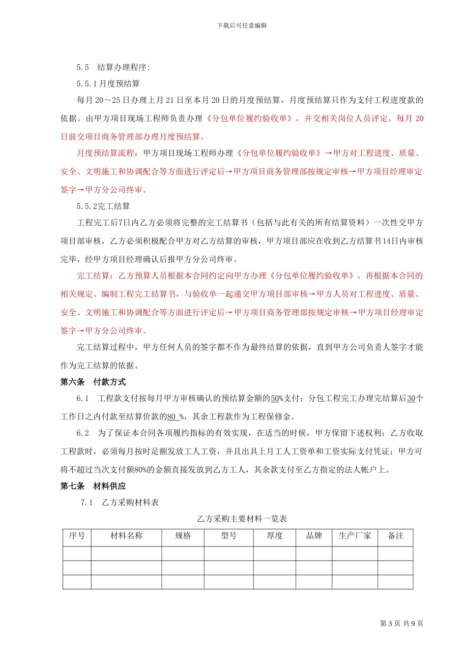 专业分包施工合同_第3页