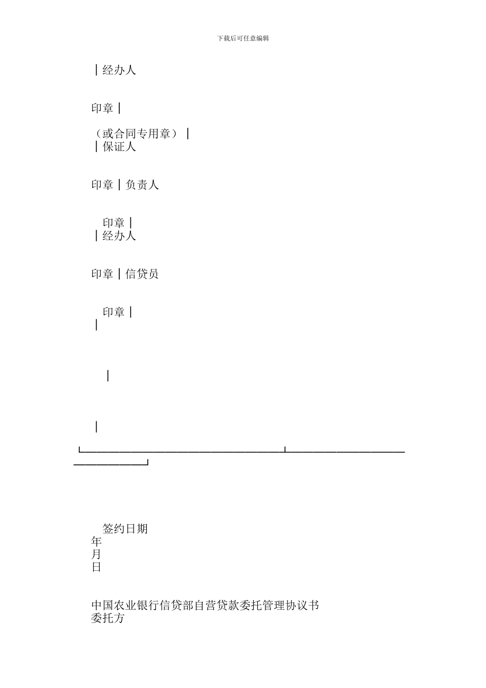 中国农业银行借贷合同(精简版)_第3页