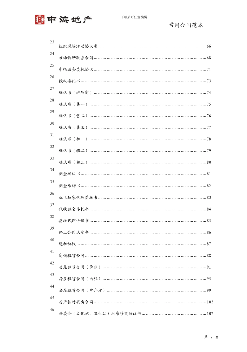 中海房地产合同范本大全_第3页