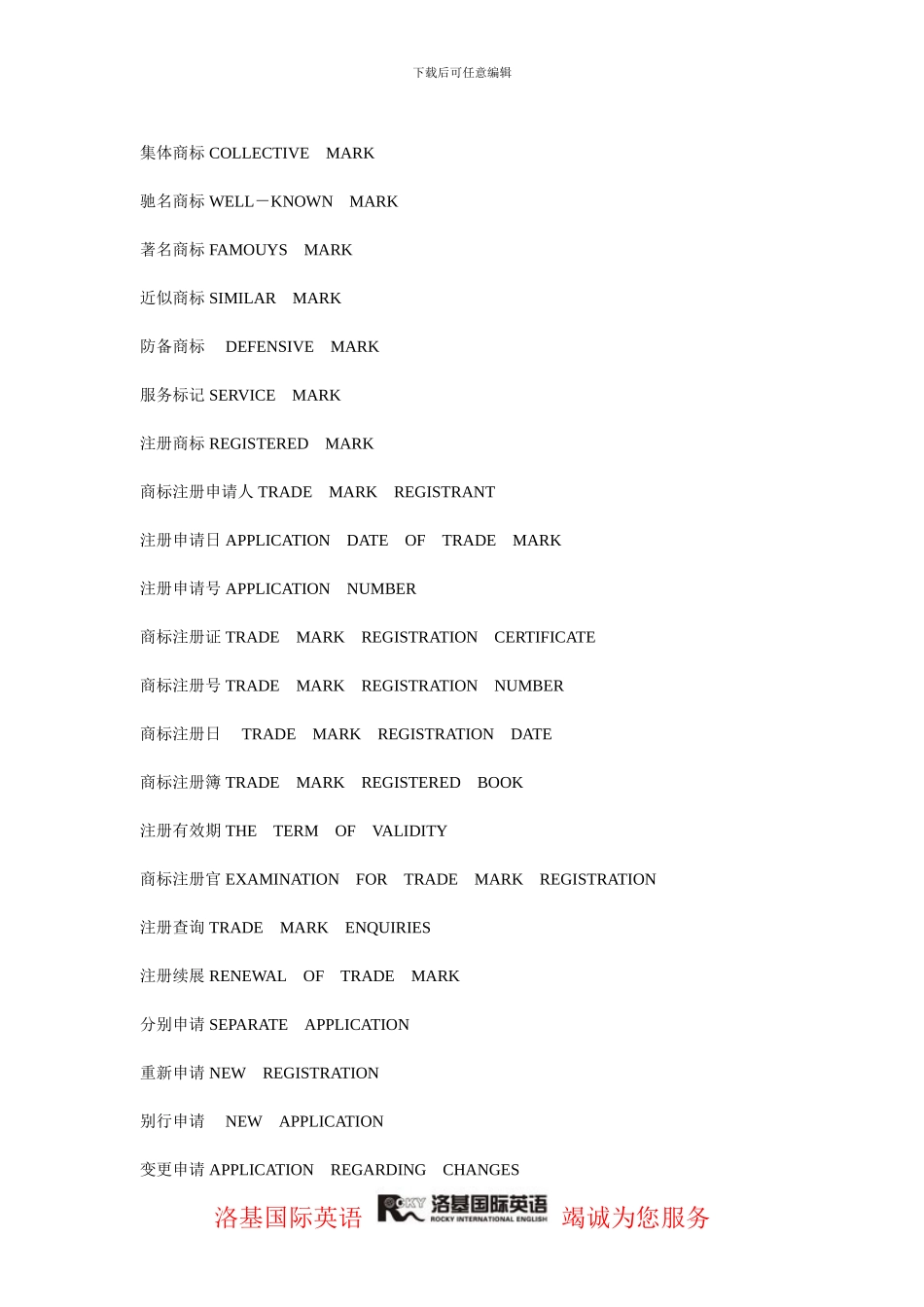 中英对照商标术语_第3页