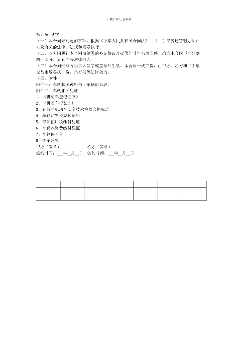 二手车买卖合同范本_第3页