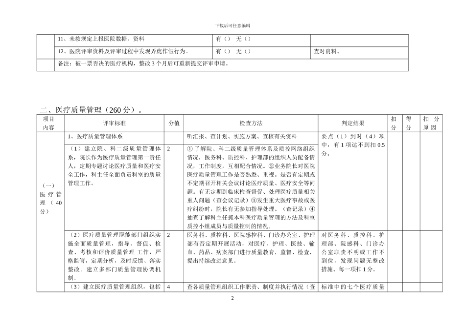二级甲等医院等级评审一票否决条款_第2页