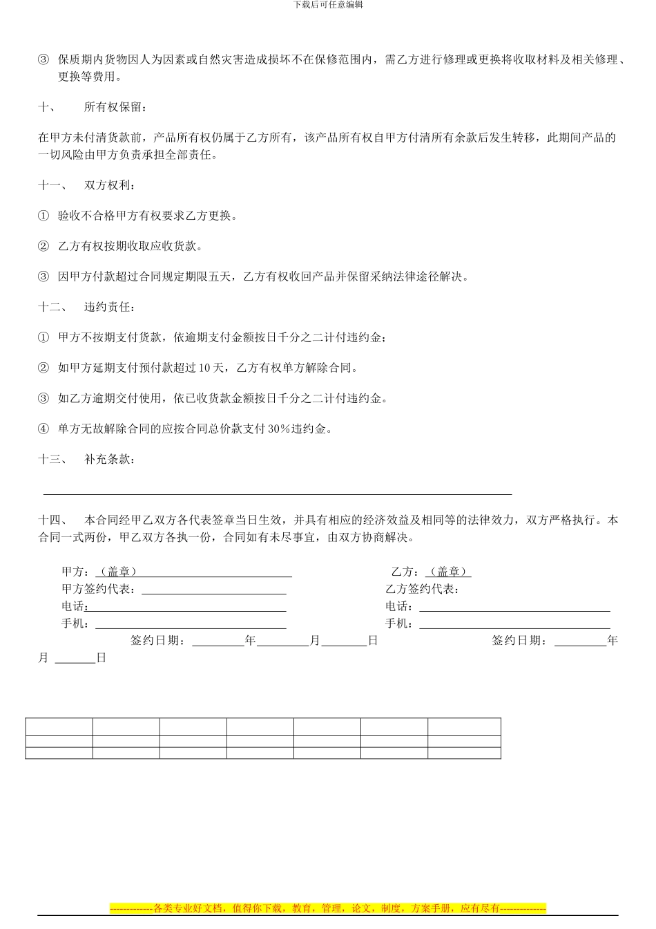 五金门锁的供销合同_第2页
