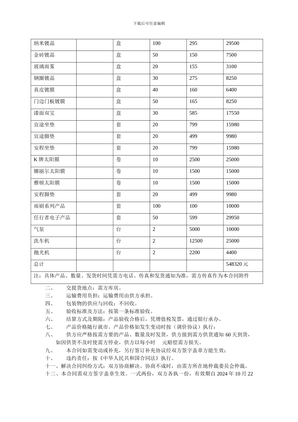 产品购销合同1_第2页