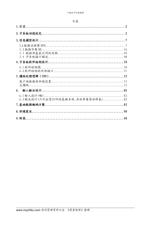 人事管理系统详细设计说明书