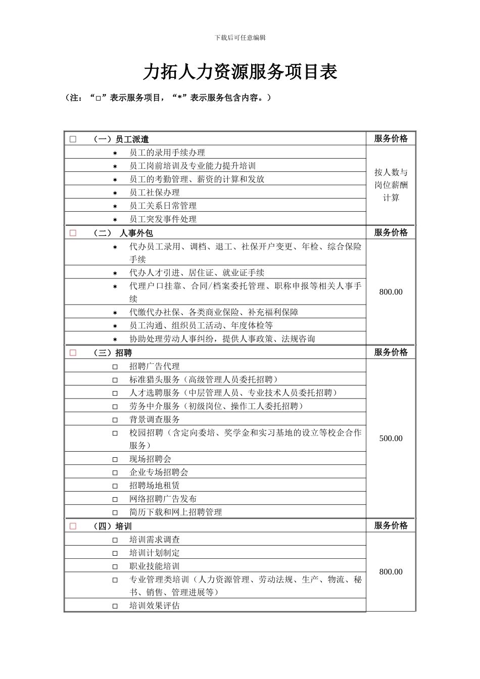 人力资源服务协议_第3页