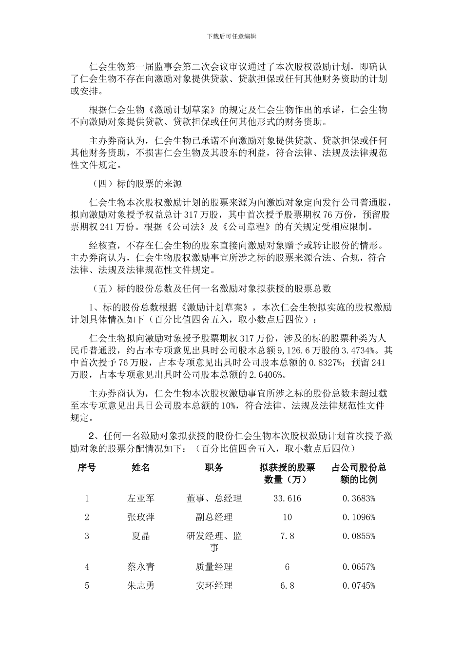 仁会生物新三板挂牌前实施股权激励的问题_第3页