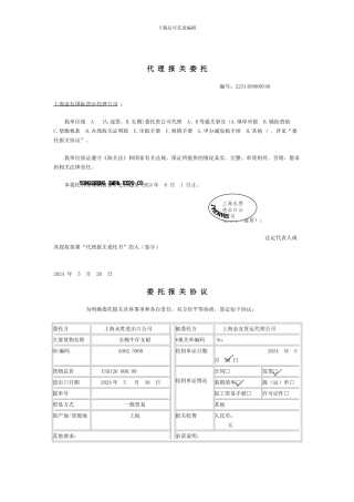 代-理-报-关-委-托