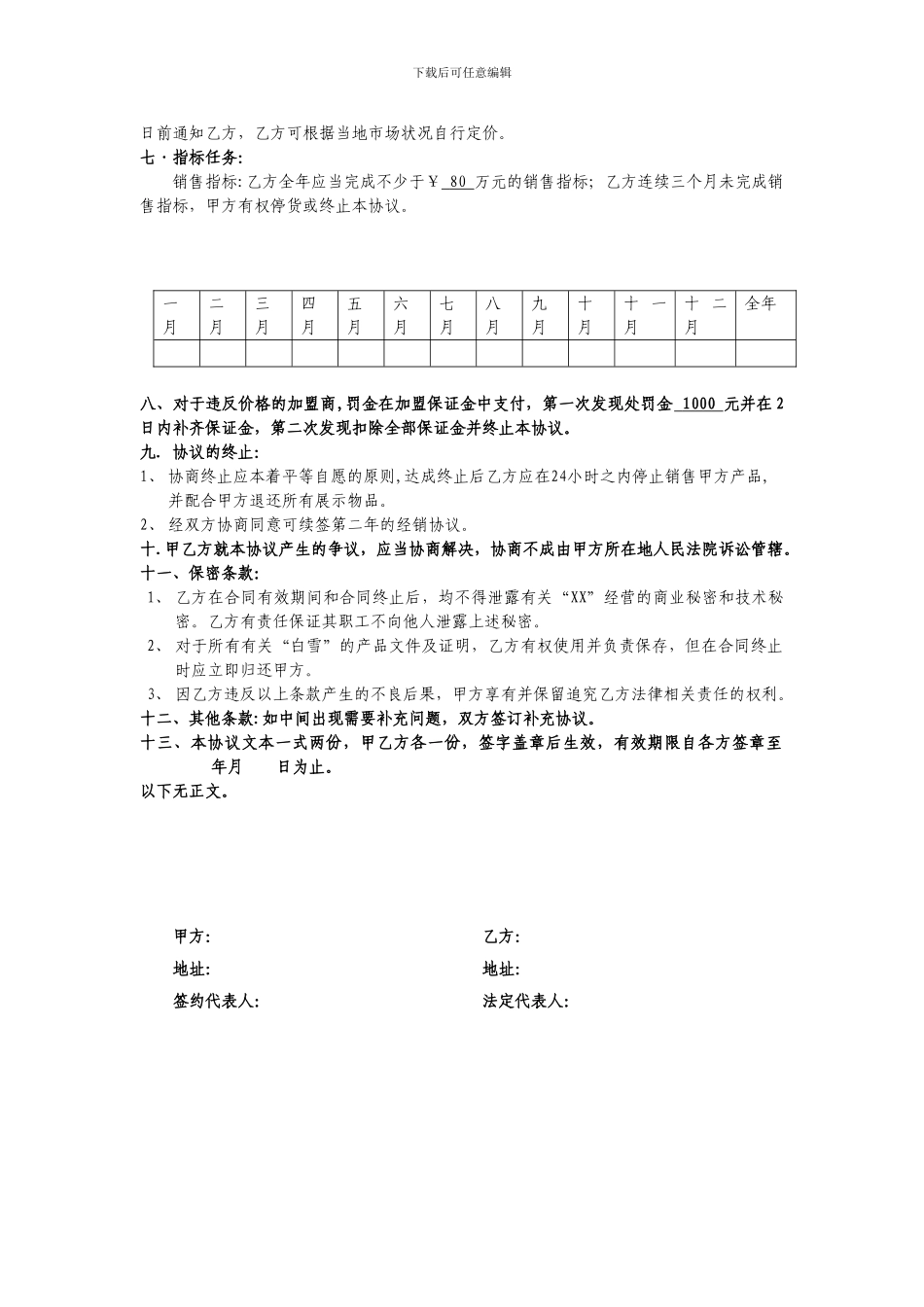 代理经销协议_第2页