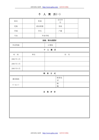 (超实用)28套简历模板