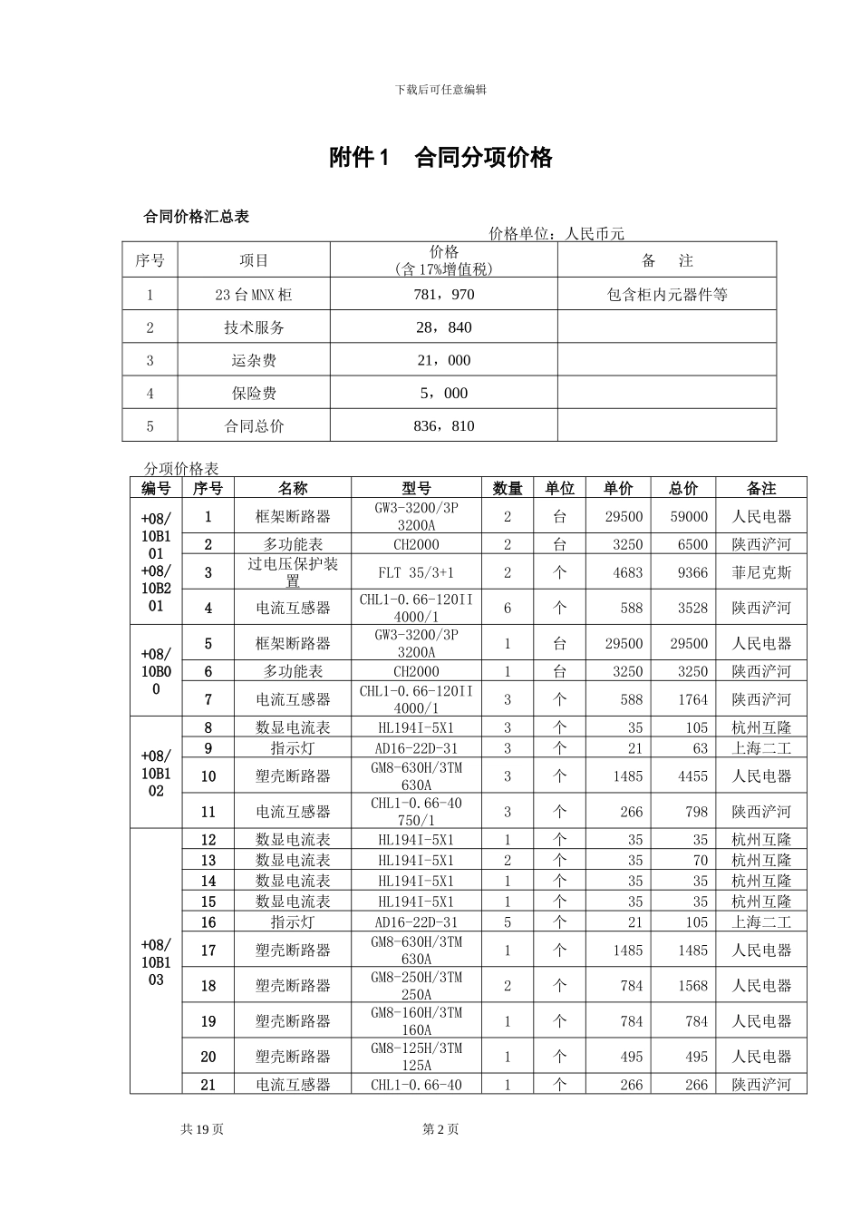 低压配电柜技术协议_第3页