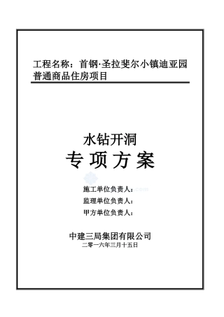 (水钻开洞施工方案)