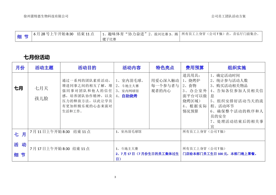 (新)2018年公司员工活动组织安排方案_第3页