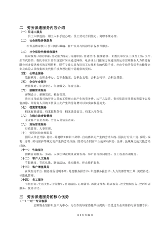 (新)劳务派遣项目技术方案