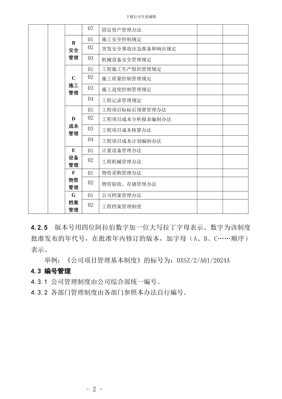 公司管理制度编号方法_第2页
