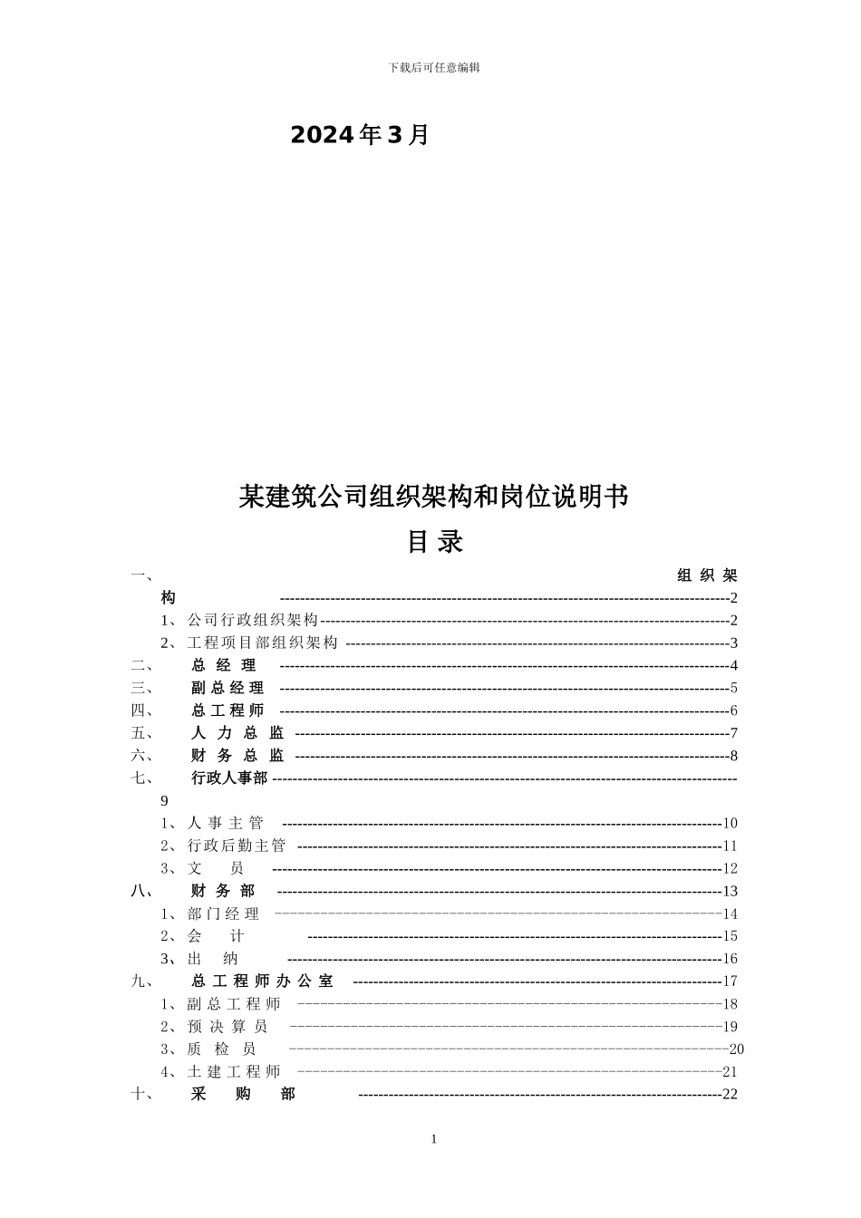 公司组织架构图和岗位说明书_第2页