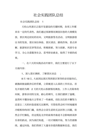 社会实践团队总结