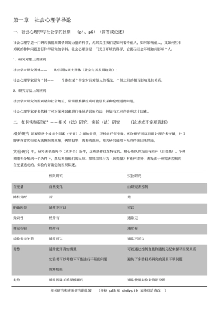 社会心理学重点内容总结,推荐文档