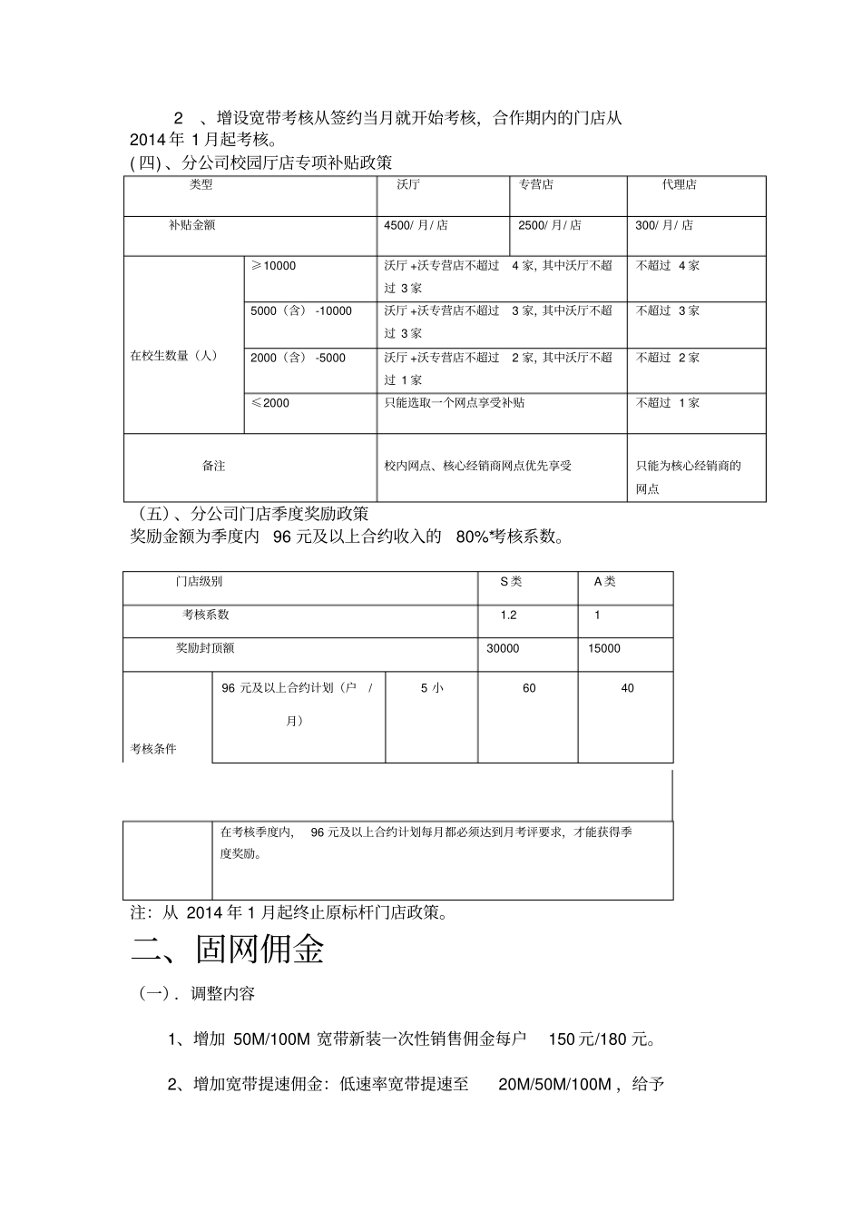 社会渠道代理店佣金政策表_第3页