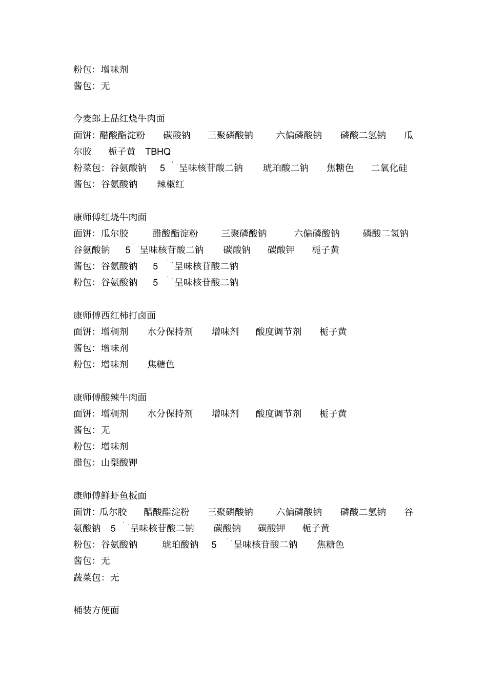 社会调查--方便面中食品添加剂的使用_第3页