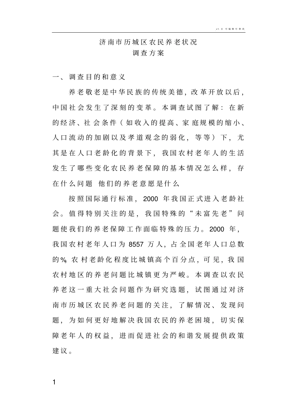 社会调查方案模板1_第1页