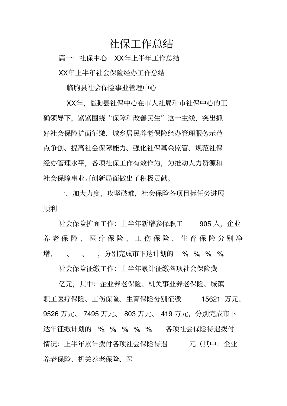 社保工作总结_第1页