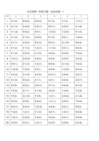 神墨一阶练习题直加直减