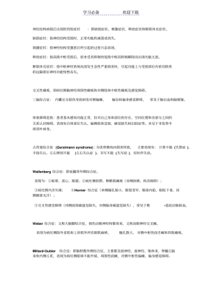 神经病学名词解释