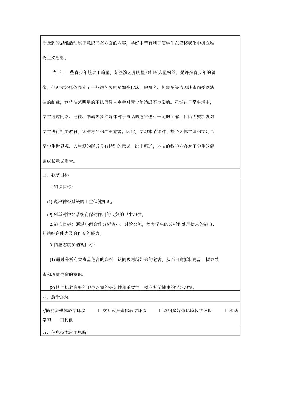 神经系统的卫生保健教学设计资料_第2页