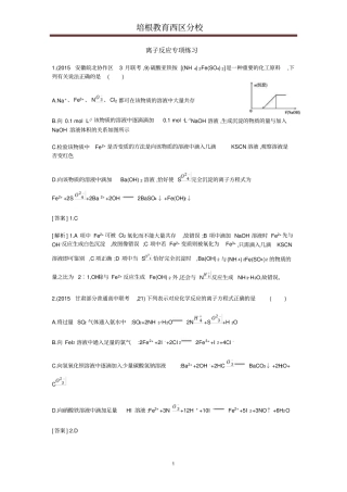 离子反应专项资料