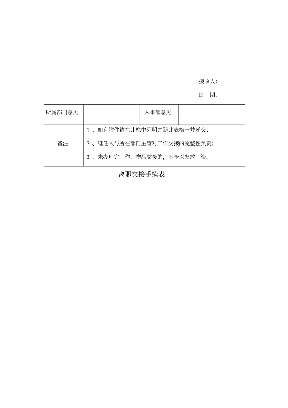 离职交接手续表模板_第2页