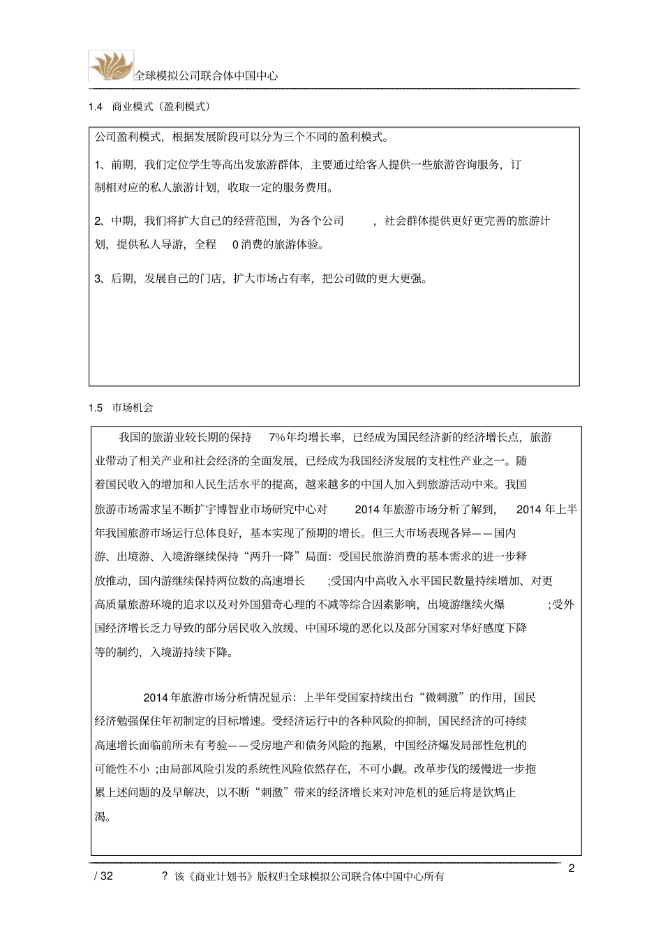 私人订制项目商业计划书_第2页