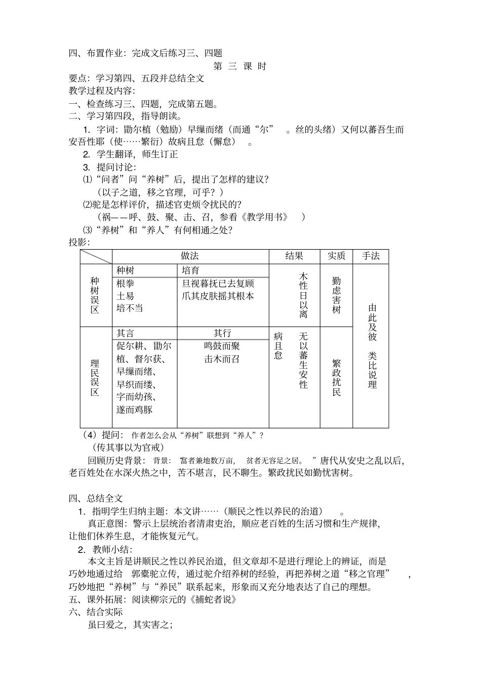种树郭橐驼传----教学设计_第3页