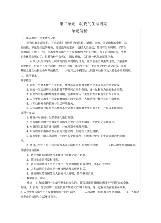 科学三年级下动物的生命周期汇总