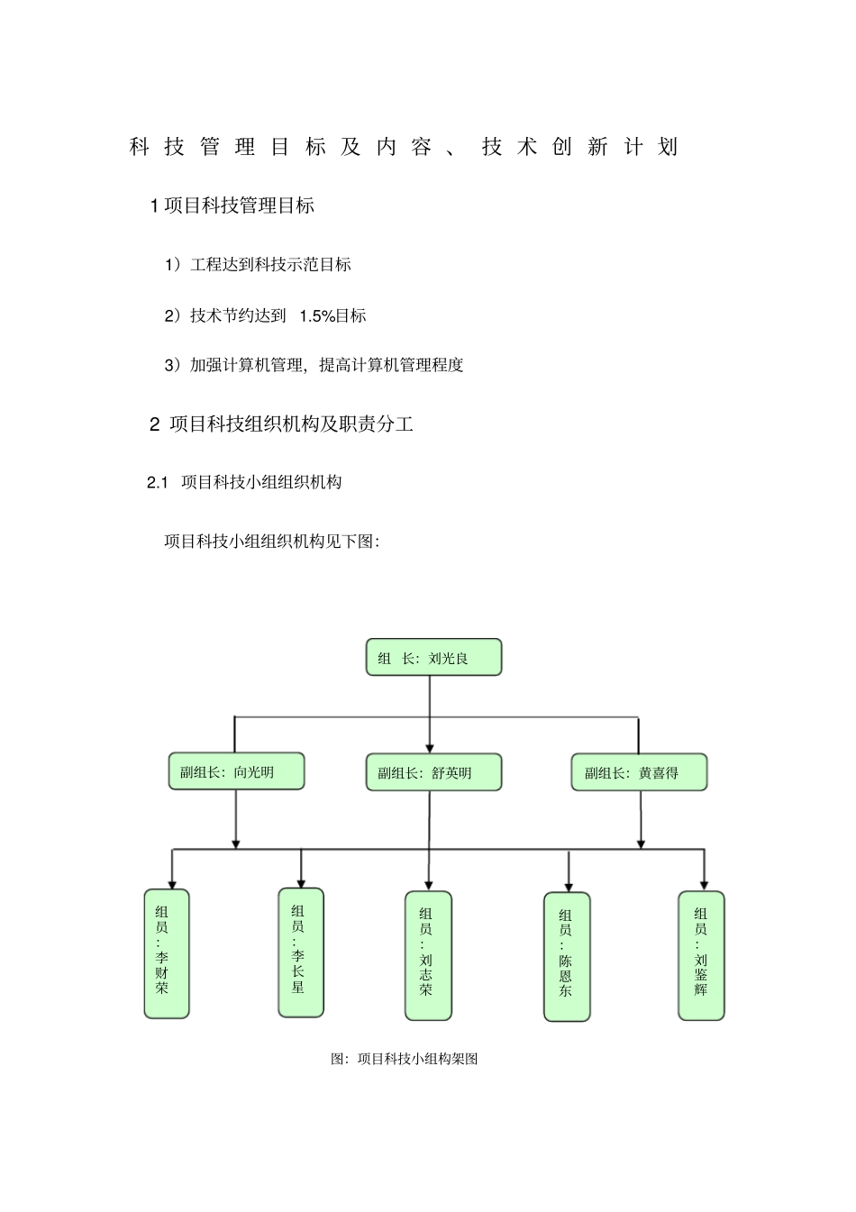 科技管理目标及内容技术创新计划_第1页