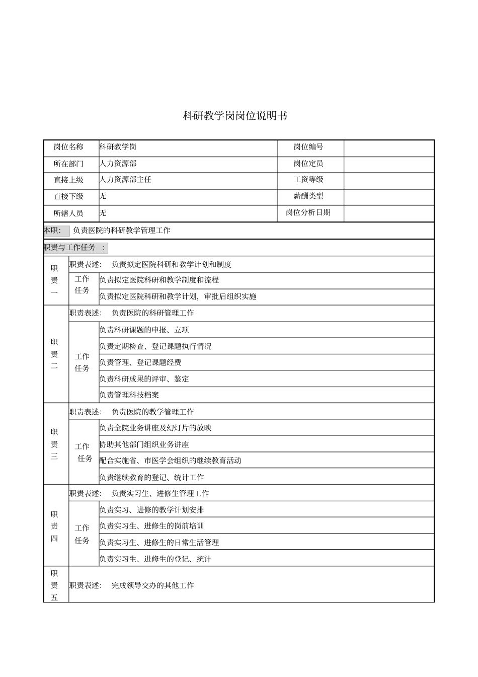 科研教学岗岗位说明书_第1页
