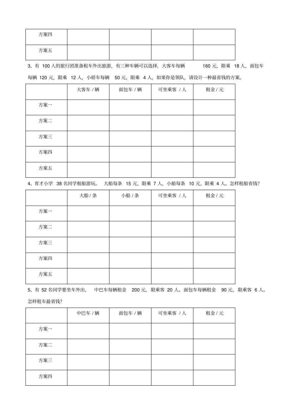 租车租船方案问题_第2页